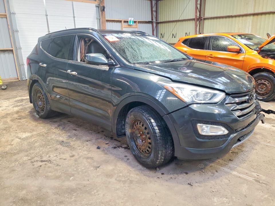 2013 Hyundai Santa fe VIN 5XYZU3LB6DG096310 COPART salvage auction — FRONT END, Salvage Title, sold $1,050 on 2026-07-09 (photo 4)