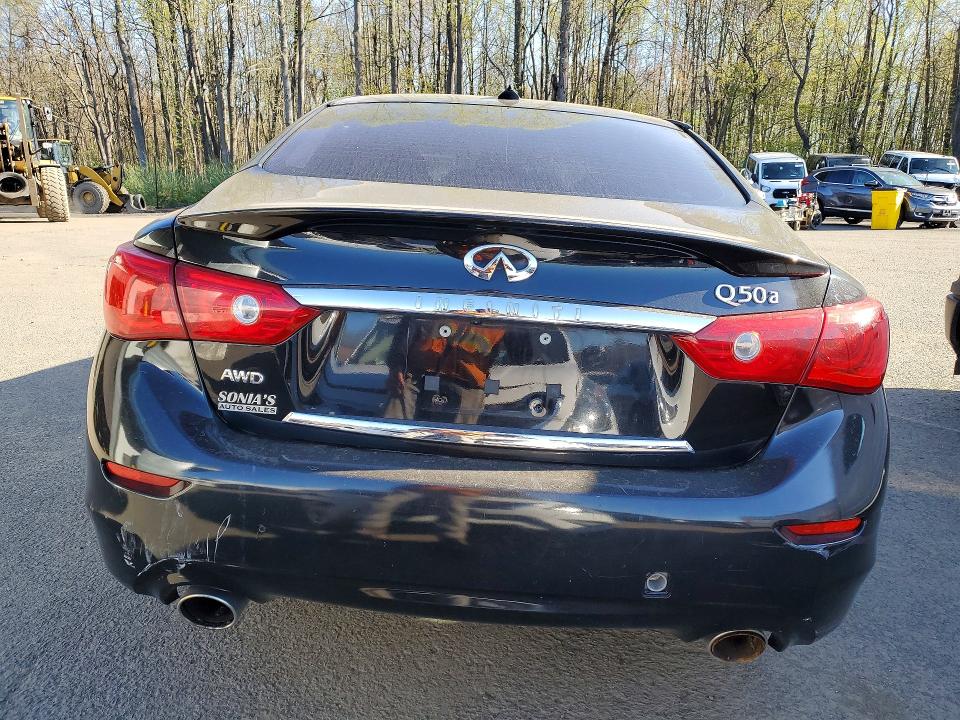2015 Infiniti Q50 VIN JN1BV7AR5FM420034 COPART salvage auction — FRONT END, Ma - Cert Of Title-Salvage, sold $2,900 on 2026-07-10 (photo 6)