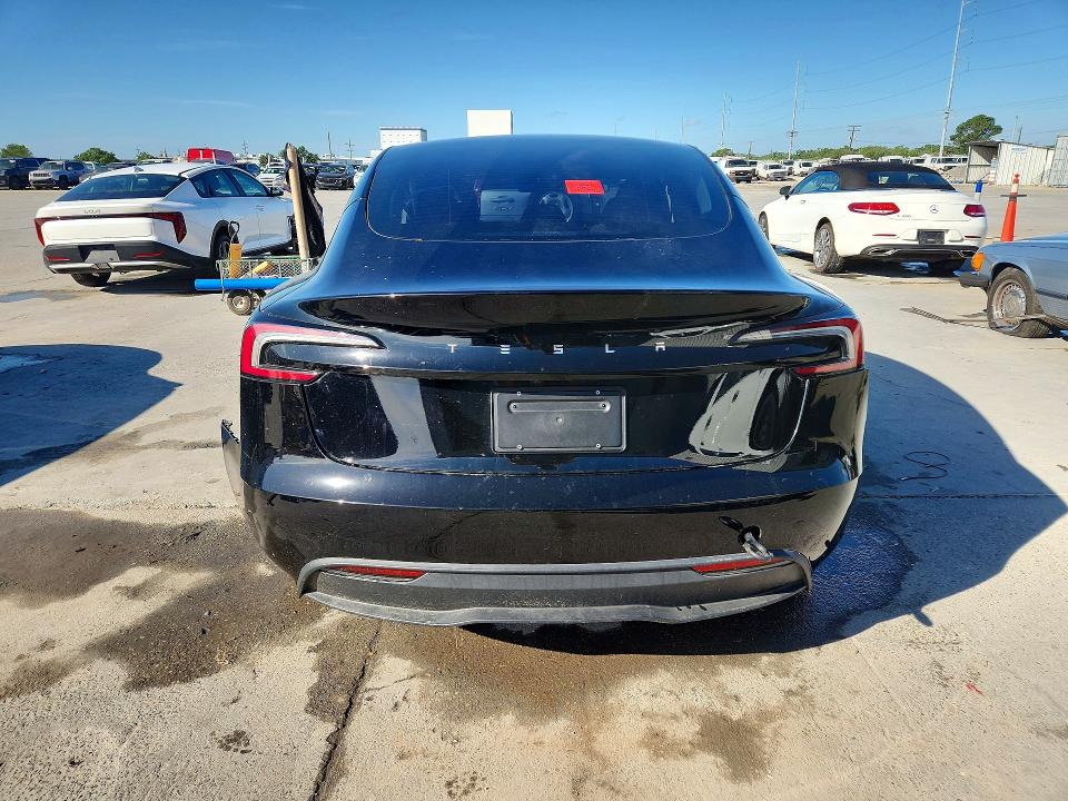 2025 Tesla Model 3 VIN 5YJ3E1EA8SF921182 COPART salvage auction — REAR END, LA, sold $150 on 2026-07-22 (photo 6)