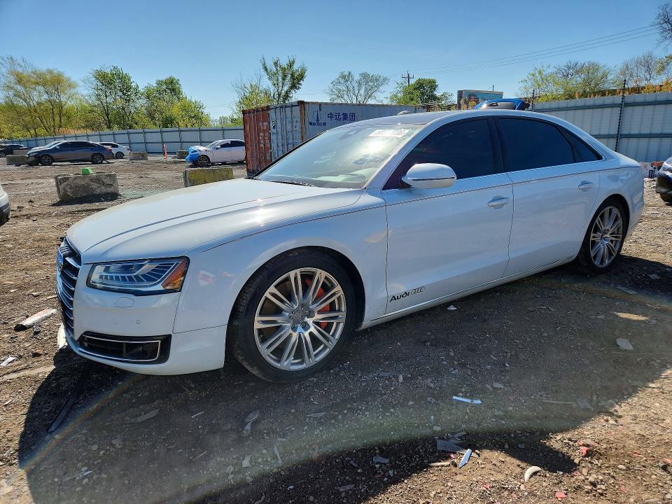 2015 Audi A8 VIN WAU32AFD1FN031015 COPART salvage auction — FRONT END, Il - Salvage Certificate, sold $6,900 on 2026-07-08 (photo 1)