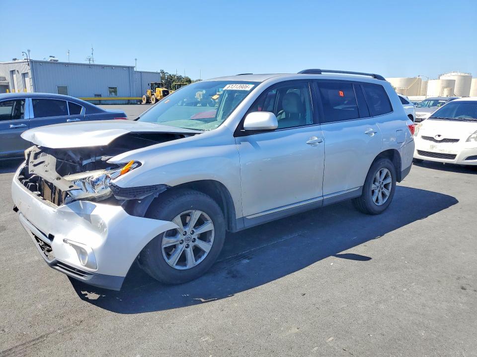 2013 Toyota Highlander VIN 5TDZK3EH4DS116600 COPART salvage auction — FRONT END, Ca - Salvage Certificate, sold $60 on 2026-07-27 (photo 1)