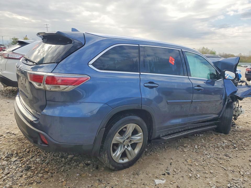 2015 Toyota Highlander VIN 5TDDKRFH5FS210564 COPART salvage auction — FRONT END, Mi - Certificate Of Title, sold $2,550 on 2026-07-02 (photo 3)