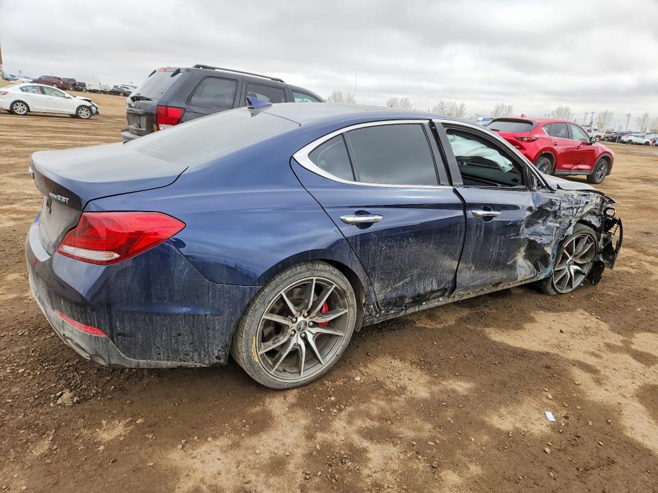 2021 Genesis G70 VIN KMTG54LE9MU073429 COPART salvage auction — FRONT END, Ab - Bos - Salvage, sold $3,450 on 2026-07-07 (photo 3)