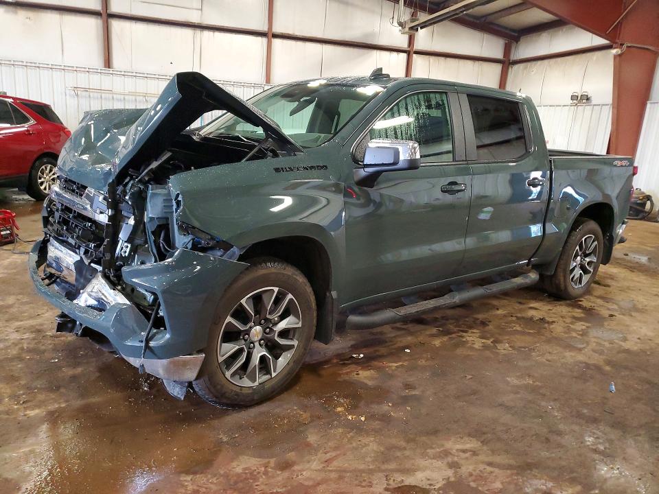 2025 Chevrolet Silverado VIN 1GCUKDED5SZ182887 COPART salvage auction — FRONT END, Mi - Certificate Of Title, sold $14,900 on 2026-07-31 (photo 1)