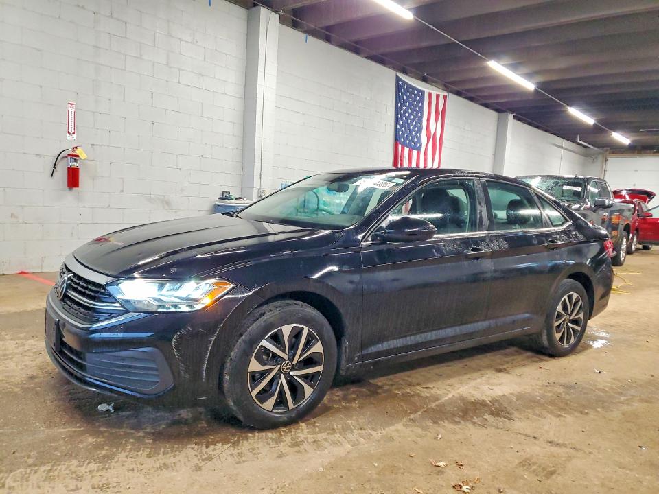 2024 Volkswagen Jetta VIN 3VW5M7BU6RM008095 COPART salvage auction — HAIL, Ia - Cert Of Title-Salvage Title, sold $7,800 on 2026-07-22 (photo 1)