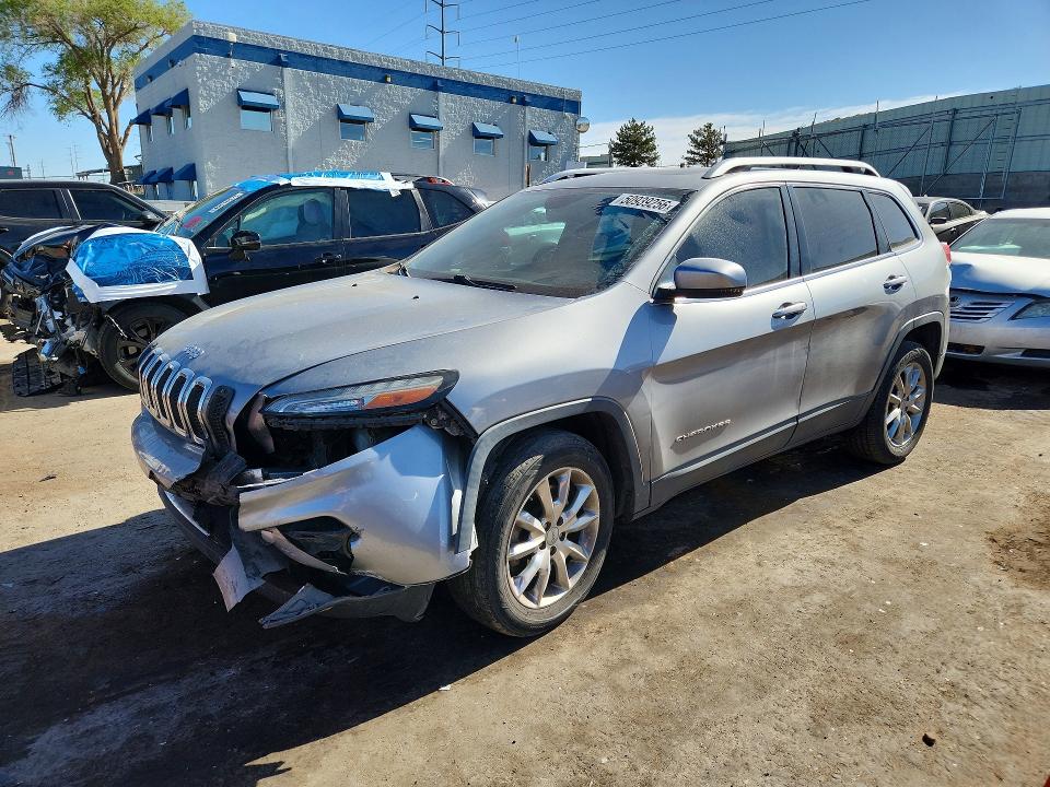2015 Jeep Cherokee VIN 1C4PJMDS9FW752235 COPART salvage auction — FRONT END, Nm - Cert Of Title-Salvage, sold $1,399 on 2026-08-03 (photo 1)