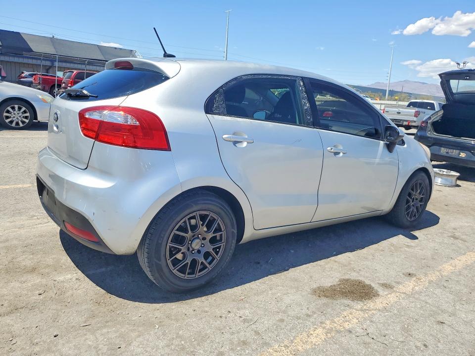 2013 Kia Rio VIN KNADM5A37D6295643 COPART salvage auction — REAR END, Nv - Salvage Title, sold $950 on 2026-07-07 (photo 3)