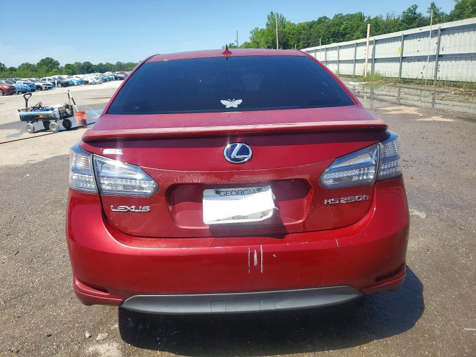 2010 Lexus Hs VIN JTHBB1BA7A2001178 COPART salvage auction — FRONT END, GA - CERT OF TITLE-SALVAGE, sold $80 on 2026-07-23 (photo 6)