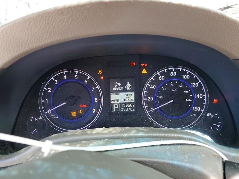 2013 Infiniti G VIN JN1CV6AP9DM721173 COPART salvage auction — ROLLOVER, Nc - Salvage Certificate Of Title, sold $350 on 2026-07-08 (photo 9)