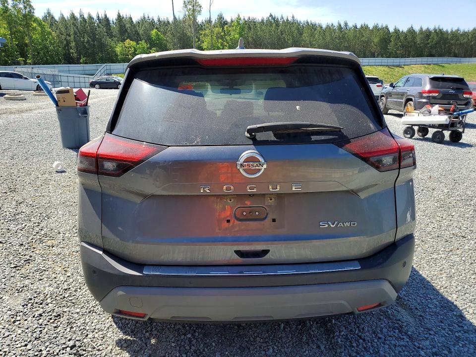 2021 Nissan Rogue VIN JN8AT3BB3MW200504 COPART salvage auction — FRONT END, Nc - Salvage Certificate Of Title, sold $5,800 on 2026-07-02 (photo 6)