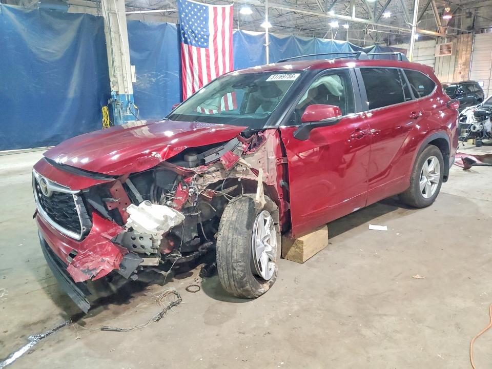 2023 Toyota VIN 5TDKDRAH7PS501366 COPART salvage auction — FRONT END, Mi - Scrap Certificate Of Title, sold $9,200 on 2026-07-07 (photo 1)