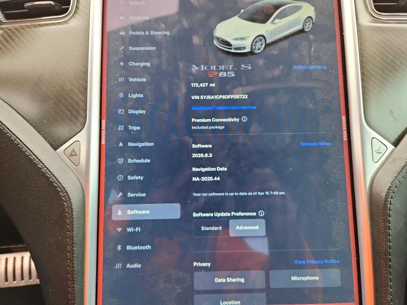 2013 Tesla Model s VIN 5YJSA1CP6DFP05722 COPART salvage auction — UNDERCARRIAGE, Salvage Title, sold $2,350 on 2026-07-14 (photo 9)