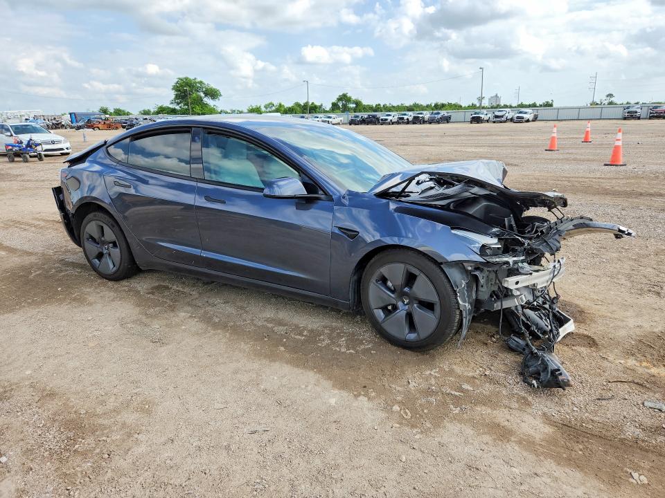 2022 Tesla Model 3 VIN 5YJ3E1EB2NF269656 COPART salvage auction — FRONT END, Tx - Salvage Vehicle Title, sold $30 on 2026-07-29 (photo 4)