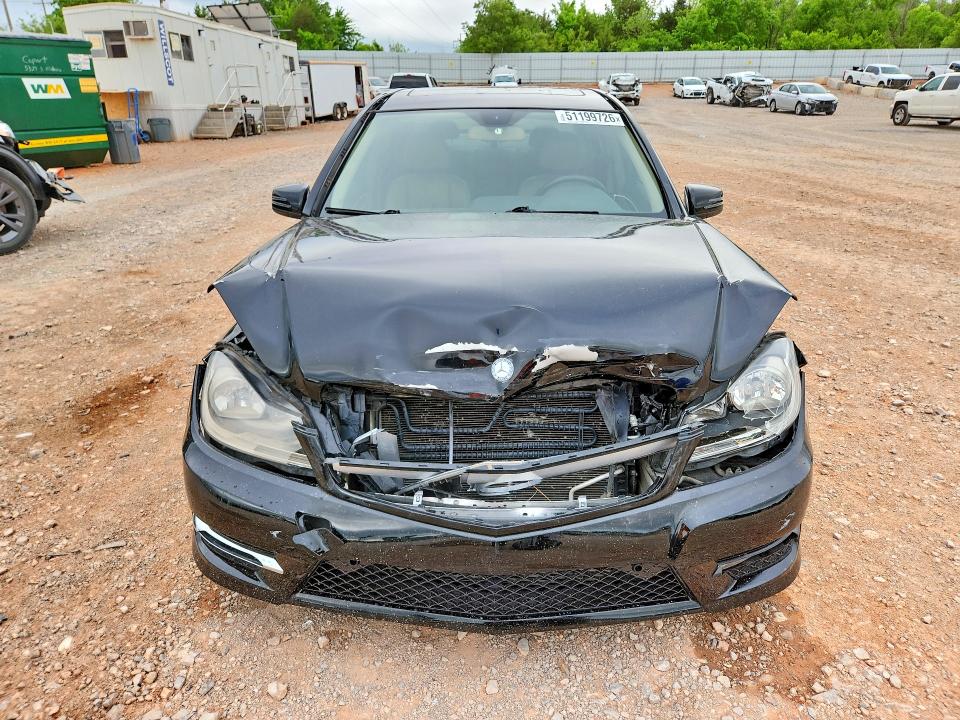 2012 Mercedes-benz C-klasse VIN WDDGF4HB8CR213438 COPART salvage auction — FRONT END, Ok - Cert Of Title-Salvage, sold $325 on 2026-07-02 (photo 5)
