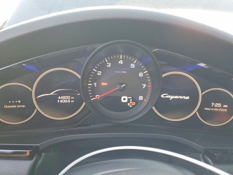 2020 Porsche Cayenne VIN WP1AA2AY7LDA08867 COPART salvage auction — FRONT END, Ca - Salvage Certificate, sold $17,400 on 2026-07-08 (photo 9)