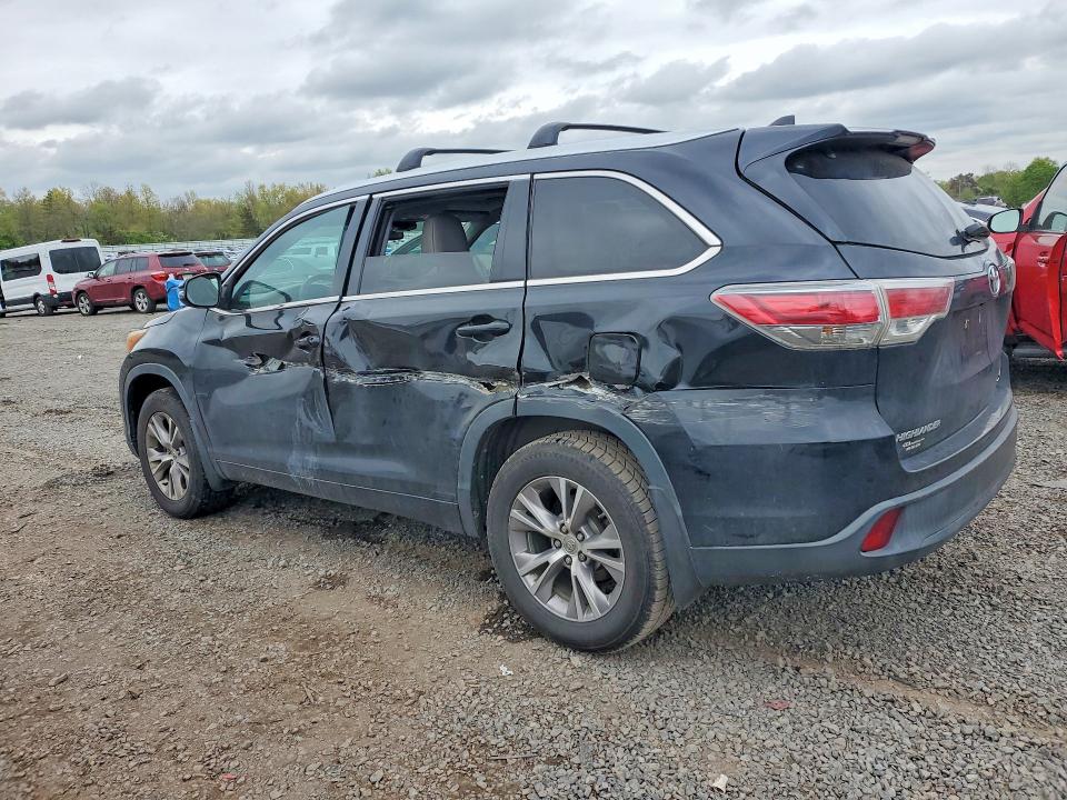 2015 Toyota Highlander VIN 5TDJKRFH5FS185751 COPART salvage auction — SIDE, Nj - Cert Of Title-Salvage, sold $6,500 on 2026-07-31 (photo 2)