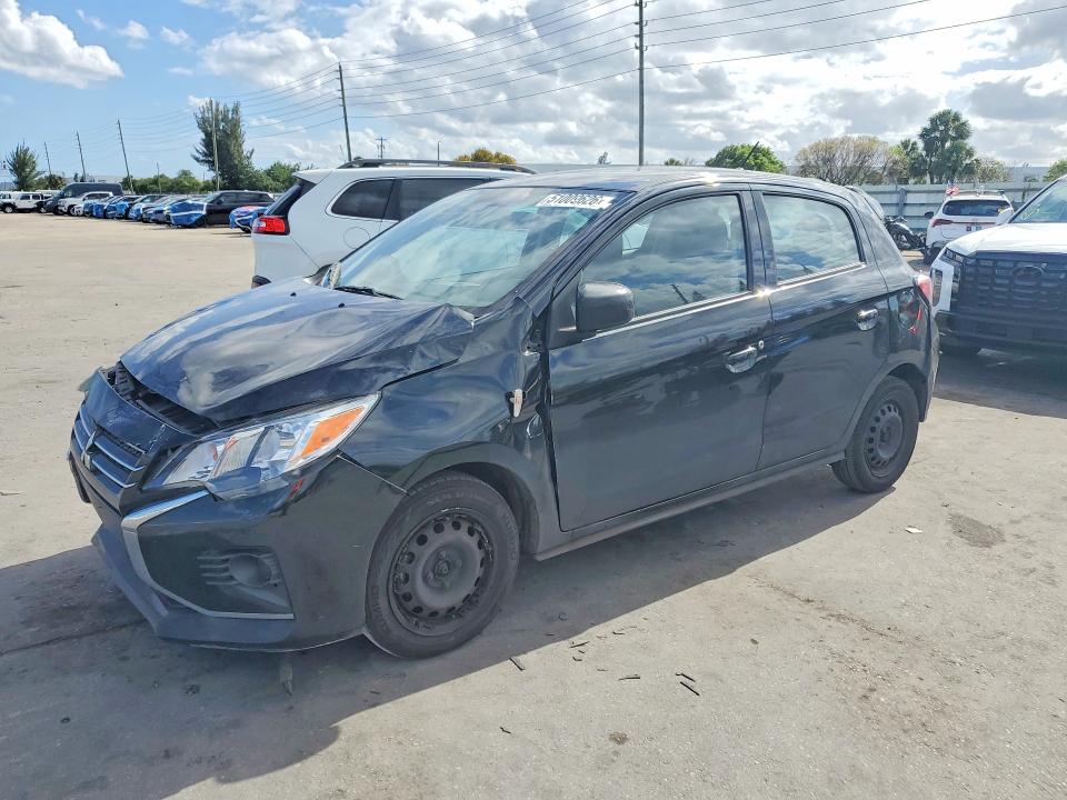 2021 Mitsubishi Mirage VIN ML32AUHJ0MH012539 COPART salvage auction — FRONT END, FL, sold $2,150 on 2026-07-20 (photo 1)