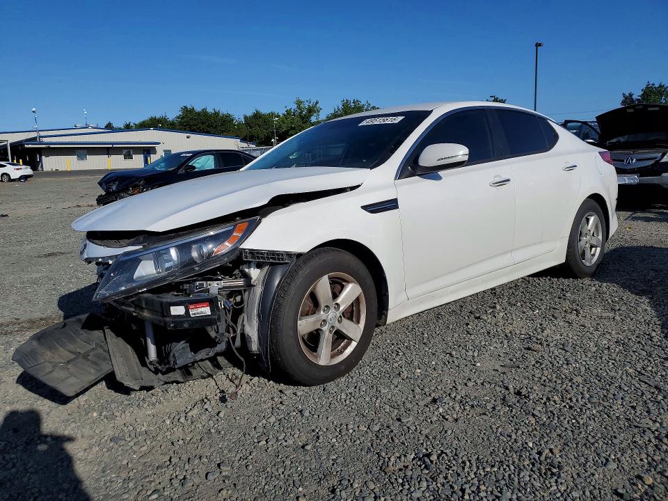 2015 Kia Optima VIN KNAGM4A78F5596148 COPART salvage auction — FRONT END, Ca - Salvage Certificate, sold $350 on 2026-07-09 (photo 1)