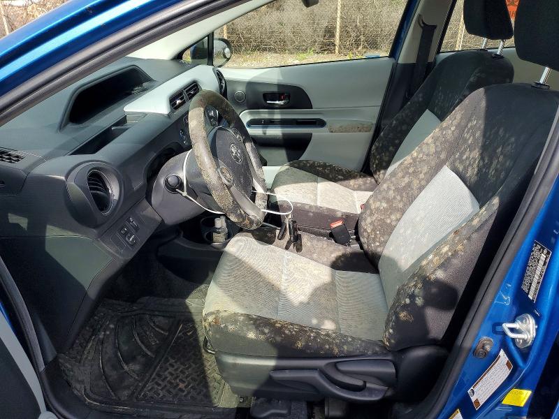 2012 Toyota Prius c VIN JTDKDTB30C1515343 COPART salvage auction — WATER/FLOOD, Hi - Certificate Of Salvage, sold $2 on 2026-07-20 (photo 7)