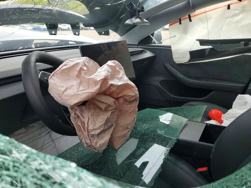 2025 Tesla Model 3 VIN 5YJ3E1EB2SF900529 COPART salvage auction — FRONT END, Salvage Title, sold $7,400 on 2026-07-14 (photo 9)