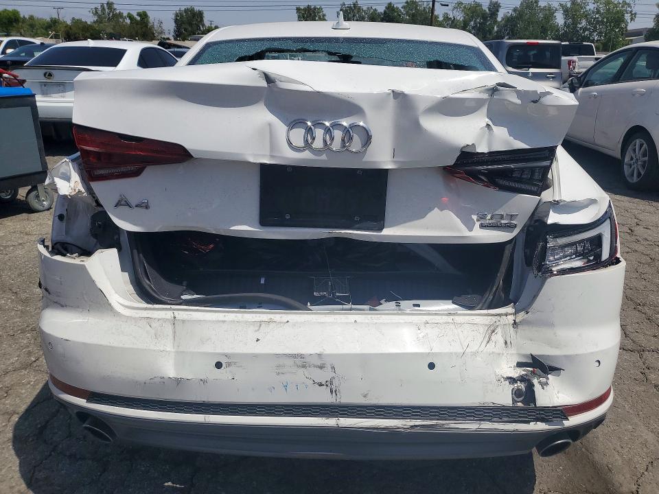 2018 Audi A4 VIN WAUENAF49JA120461 COPART salvage auction — FRONT END, Ca - Salvage Certificate, sold $1,700 on 2026-07-09 (photo 6)