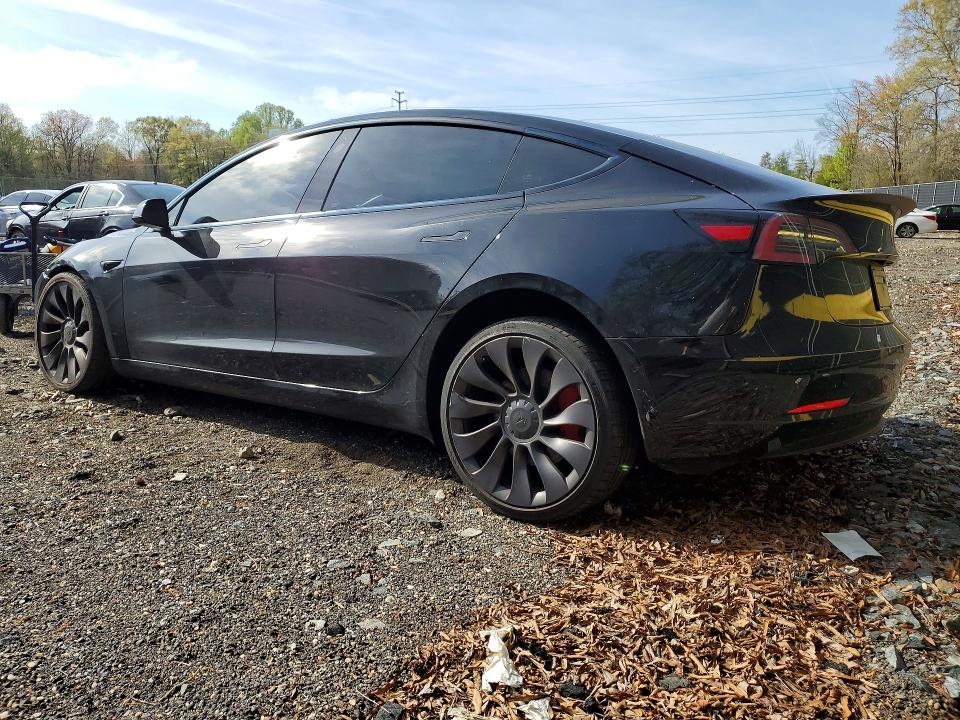 2021 Tesla Model 3 VIN 5YJ3E1EC8MF049493 COPART salvage auction — FRONT END, Md - Cert Of Salvage < 75% Damage, sold $8,300 on 2026-07-07 (photo 2)