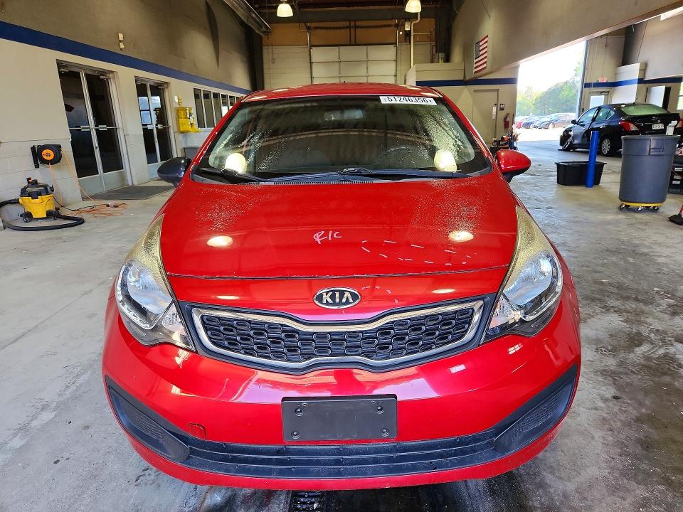 2012 Kia Rio VIN KNADN4A31C6071659 COPART salvage auction — NORMAL WEAR, Id - Salvage Certificate Of Title, sold $700 on 2026-07-10 (photo 5)