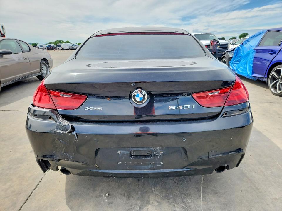 2015 BMW 6er VIN WBA6B8C55FD453460 COPART salvage auction — REAR END, Tx - Certificate Of Title (P), sold $6,300 on 2026-07-30 (photo 6)