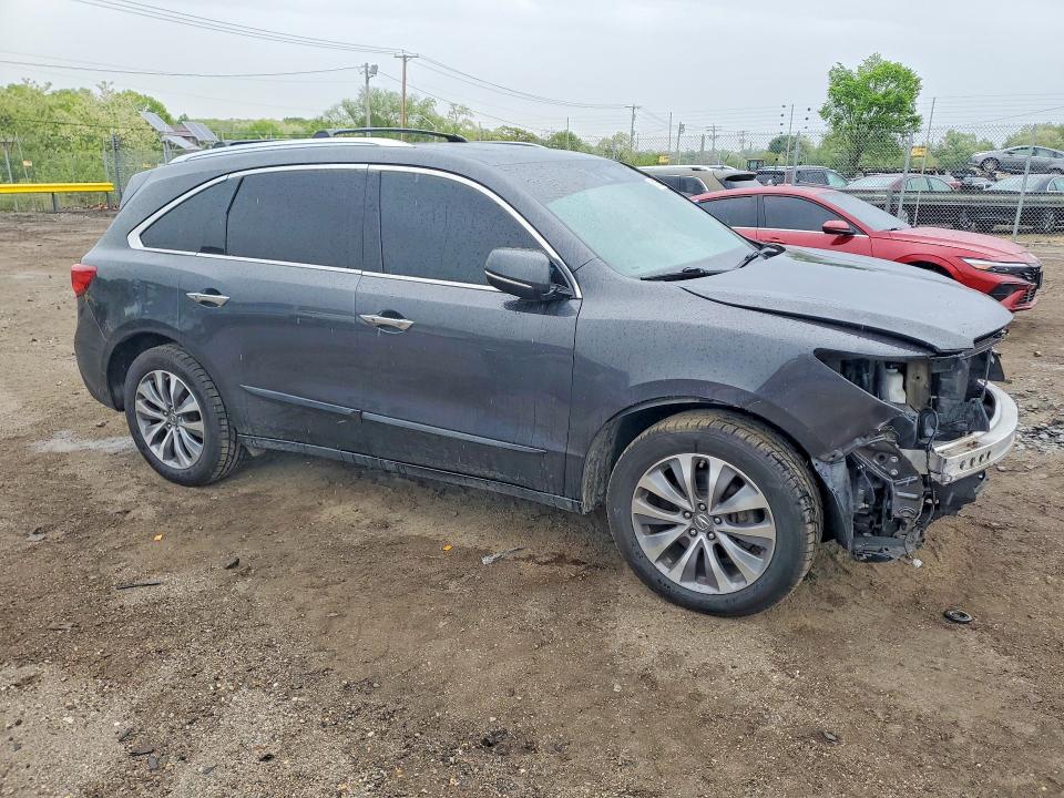 2014 Acura Mdx VIN 5FRYD4H64EB008469 COPART salvage auction — FRONT END, Md - Cert Of Salvage > 75% Damage, sold $2,650 on 2026-07-02 (photo 4)