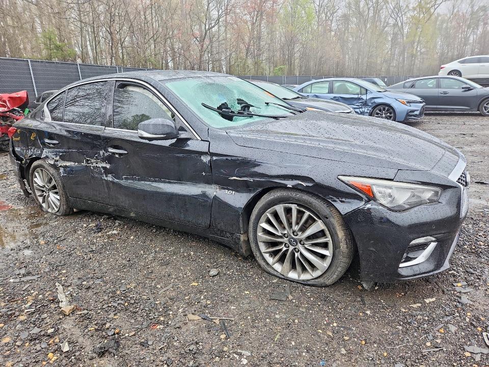 2018 Infiniti Q50 VIN JN1EV7AR1JM432056 COPART salvage auction — SIDE, Md - Cert Of Salvage > 75% Damage, sold $2,350 on 2026-07-24 (photo 4)