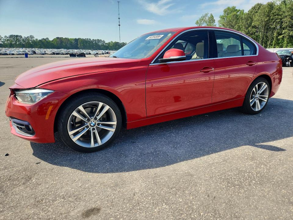 2017 BMW 3er VIN WBA8B9C57HK675835 COPART salvage auction — FRONT END, Nc - Salvage Certificate Of Title, sold $3,500 on 2026-07-02 (photo 1)