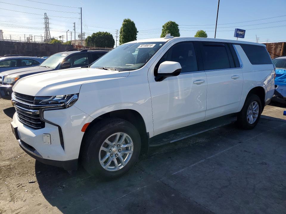 2023 Chevrolet Suburban VIN 1GNSKCKD9PR212395 COPART salvage auction — Rear End, Id - Dis/Dlr/Exp Only Salvage Title, sold $23,400 on 2026-05-22 (photo 1)