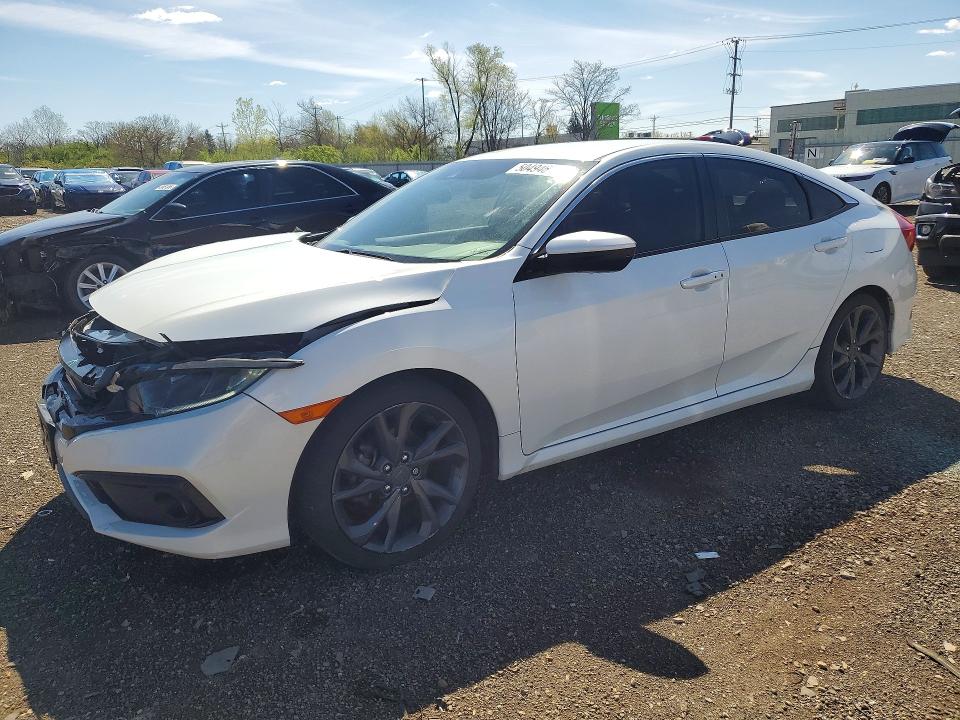 2020 Honda Civic VIN 19XFC2F8XLE029947 COPART salvage auction — FRONT END, Il - Salvage Certificate, sold $7,300 on 2026-07-29 (photo 1)