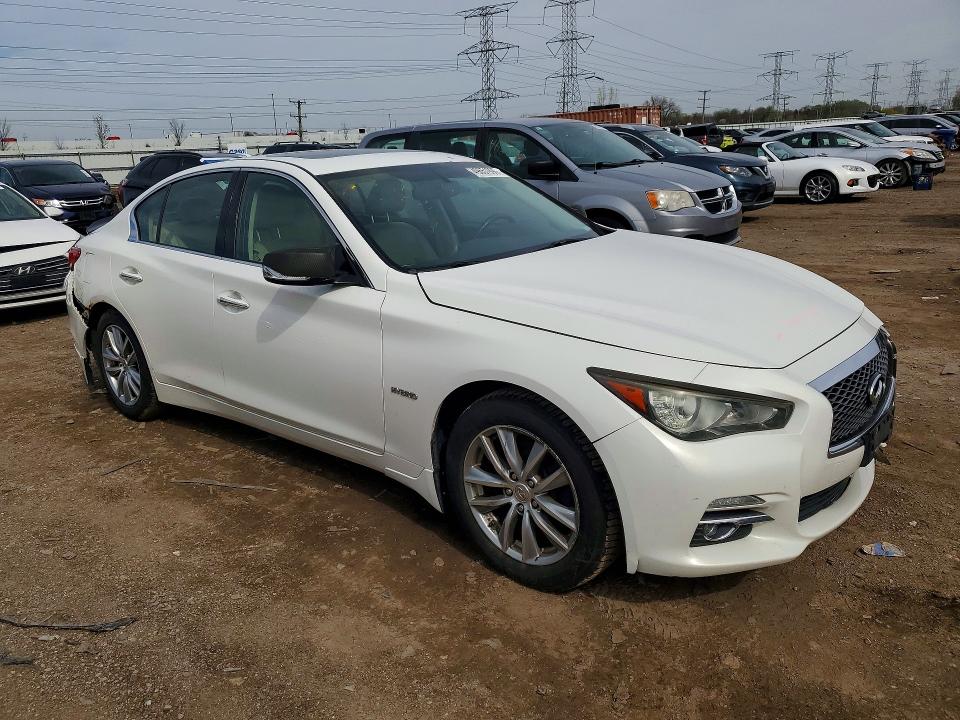 2014 Infiniti Q50 VIN JN1AV7ARXEM700784 COPART salvage auction — FRONT END, Il - Salvage Certificate, sold $575 on 2026-07-14 (photo 4)