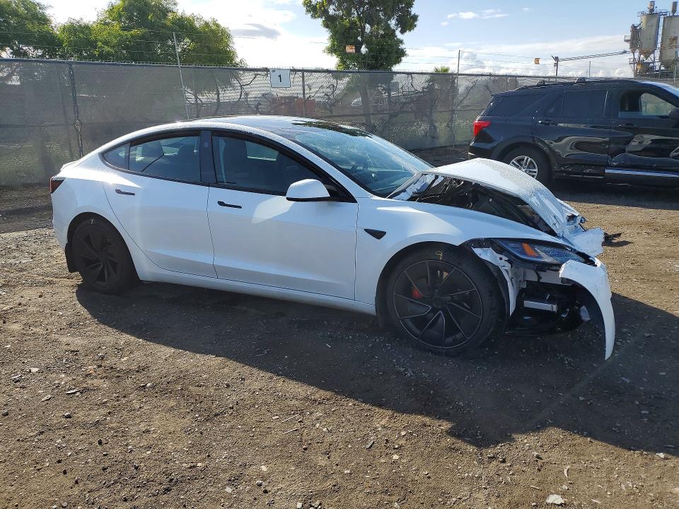 2026 Tesla Model 3 VIN 5YJ3E1ET9TF133868 COPART salvage auction — FRONT END, Ca - Salvage Certificate, sold $14,800 on 2026-07-24 (photo 4)