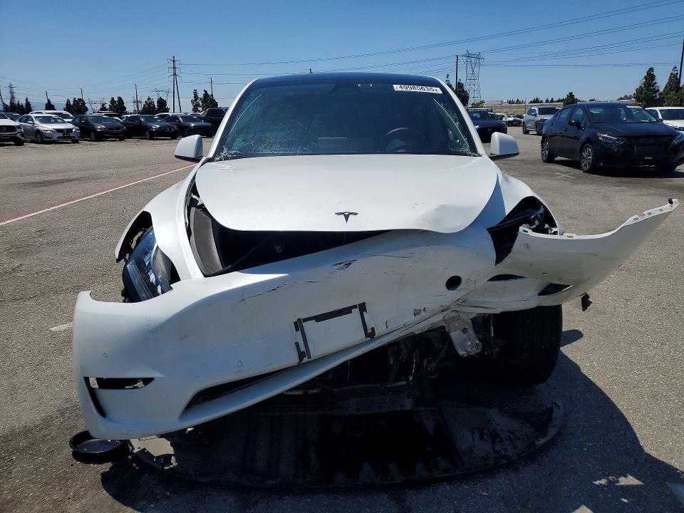 2021 Tesla Model y VIN 5YJYGDED5MF105920 COPART salvage auction — FRONT END, Ca - Salvage Certificate, sold $3,900 on 2026-07-02 (photo 5)