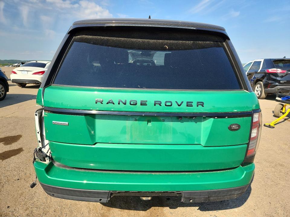 2017 Land rover RANGE ROVER VIN SALGS5FE4HA328531 COPART salvage auction — REAR END, Pa - Certificate Of Salvage, sold $3,300 on 2026-07-10 (photo 6)