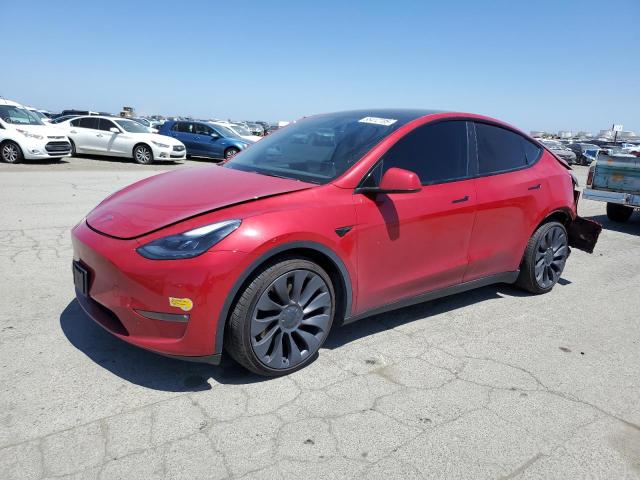 2021 Tesla Model y VIN 5YJYGDEFXMF273165 COPART salvage auction — REAR END, Id - Salvage Certificate Of Title, sold $9,700 on 2026-07-06 (photo 1)