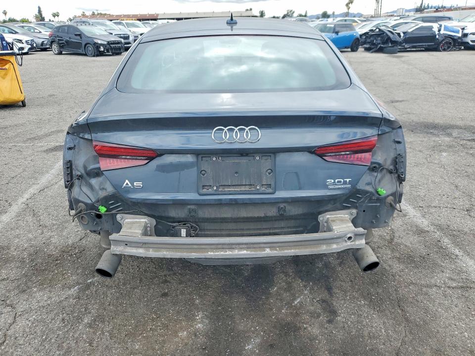 2018 Audi A5 VIN WAUANCF51JA074398 COPART salvage auction — FRONT END, Ca - Salvage Certificate, sold $4,700 on 2026-07-17 (photo 6)