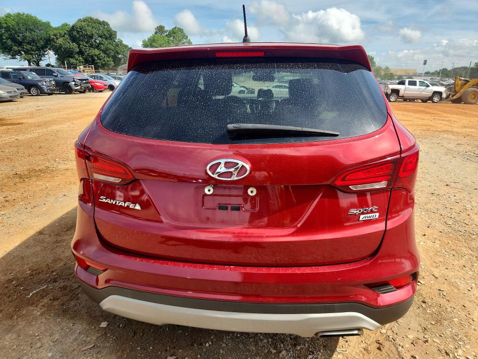2018 Hyundai Santa fe VIN 5XYZTDLB5JG552947 COPART salvage auction — FRONT END, AL - CERT OF TITLE-SALVAGE TITLE, sold $1,750 on 2026-07-29 (photo 6)