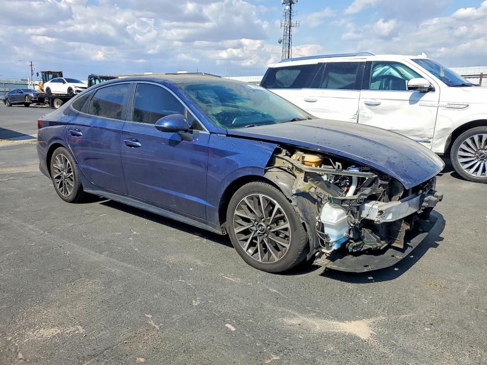 2021 Hyundai Sonata VIN 5NPEH4J29MH095687 COPART salvage auction — FRONT END, CA - SALVAGE CERTIFICATE, sold $6,600 on 2026-07-09 (photo 4)