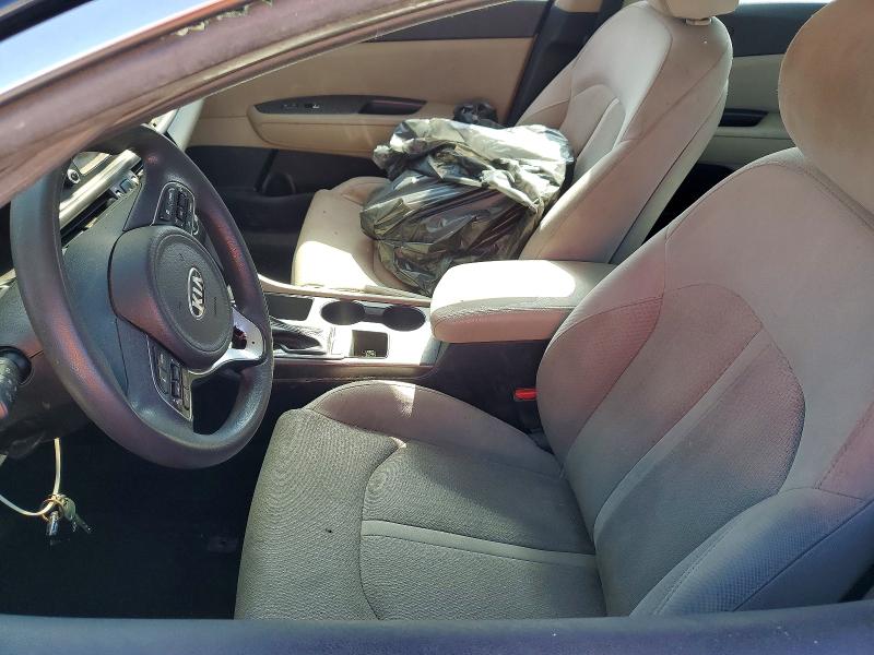 2016 Kia Optima VIN 5XXGT4L38GG109981 COPART salvage auction — Burn Engine, In - Cert Of Title-Salvage Title, sold $250 on 2026-07-07 (photo 7)