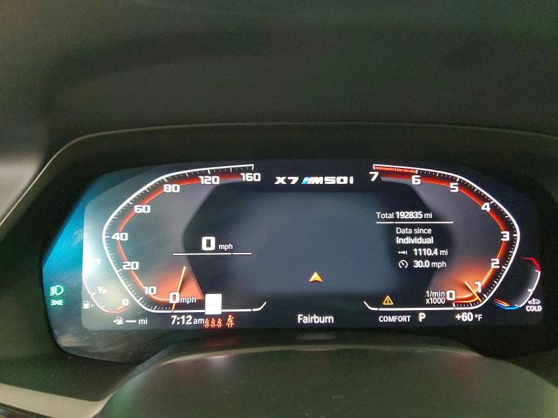 2020 BMW X7 VIN 5UXCX6C00LLE35984 COPART salvage auction — MINOR DENT/SCRATCHES, Ga - Certificate Of Title (P), sold $22,700 on 2026-07-09 (photo 9)