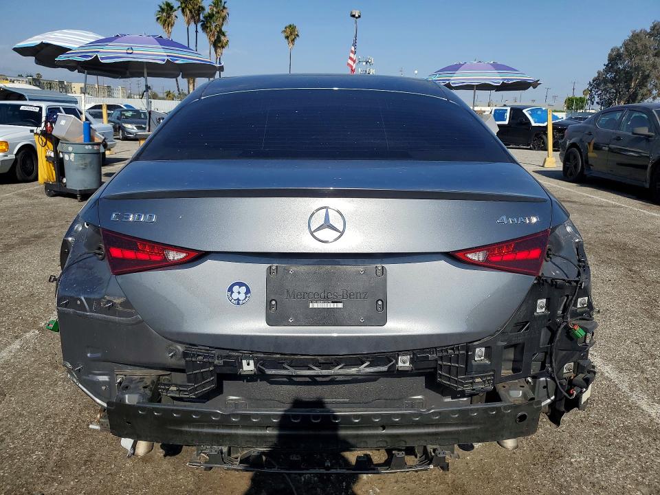 2024 Mercedes-benz C-klasse VIN W1KAF4HB0RR205798 COPART salvage auction — REAR END, Ca - Salvage Certificate, sold $23,900 on 2026-07-21 (photo 6)