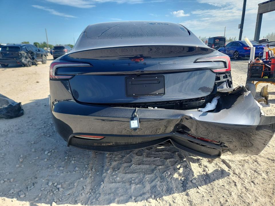 2026 Tesla Model 3 VIN 5YJ3E1EA5TF160208 COPART salvage auction — REAR END, Salvage Title, sold $5,200 on 2026-07-21 (photo 6)