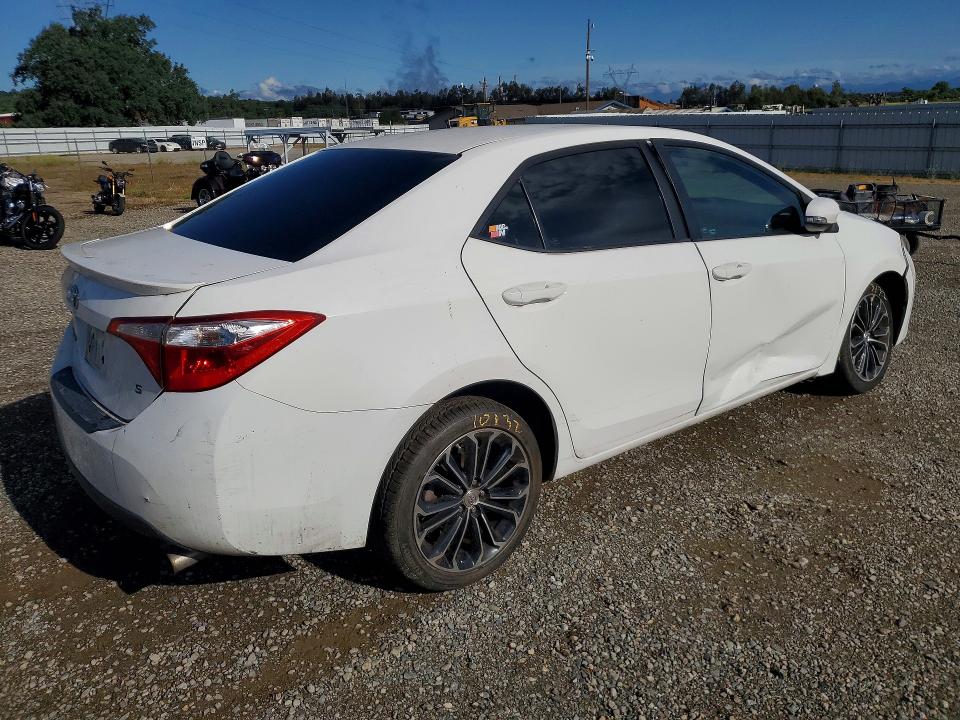 2016 Toyota Corolla VIN 5YFBURHE1GP556870 COPART salvage auction — FRONT END, Ca - Salvage Certificate, sold $1,700 on 2026-07-24 (photo 3)