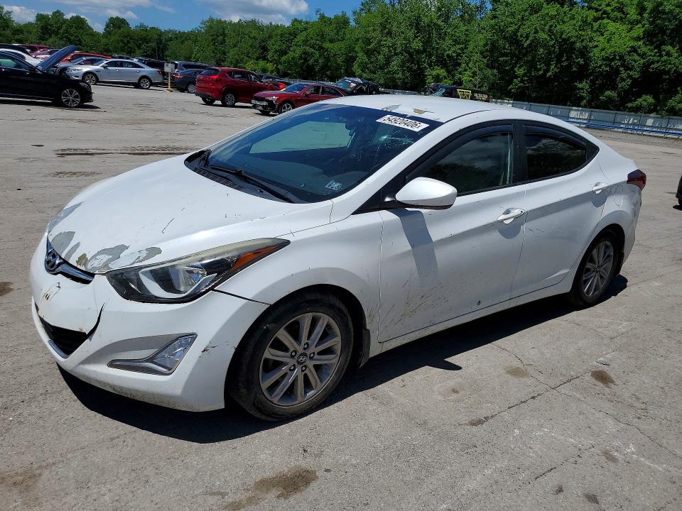 2016 Hyundai Elantra VIN 5NPDH4AE8GH681517 COPART salvage auction — FRONT END, PA - CERTIFICATE OF SALVAGE, sold $1,600 on 2026-07-02 (photo 1)