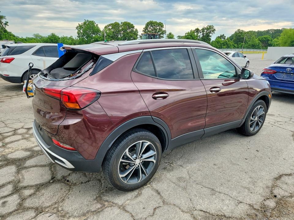 2022 Buick Encore VIN KL4MMDSL3NB044441 COPART salvage auction — HAIL, Mo - Salvage Certificate Of Title, sold $3,000 on 2026-07-08 (photo 3)
