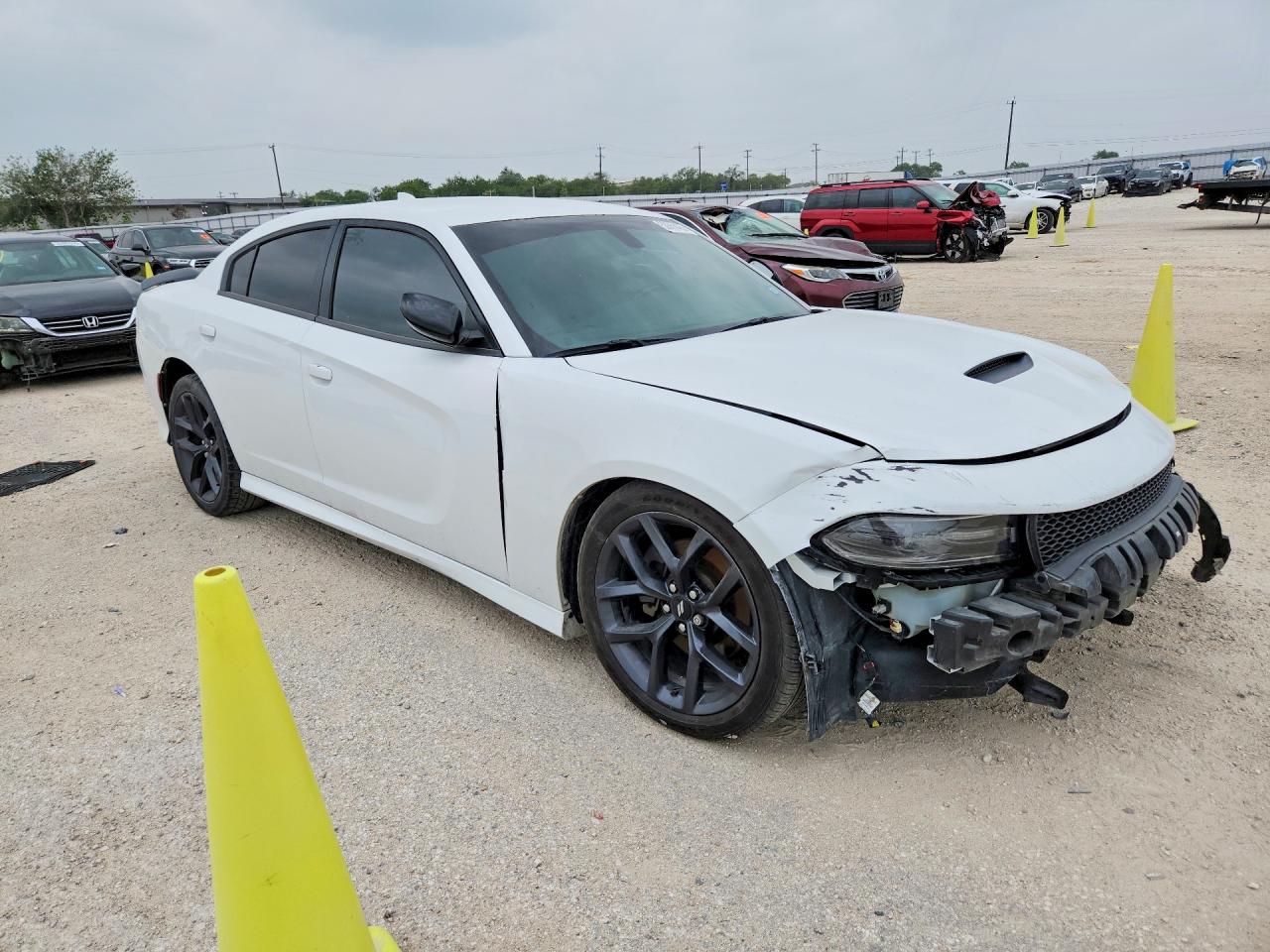 2019 Dodge Charger VIN 2C3CDXHGXKH581845 COPART salvage auction — Front End, TX - SALVAGE VEHICLE TITLE, sold $4,050 on 2026-07-09 (photo 4)