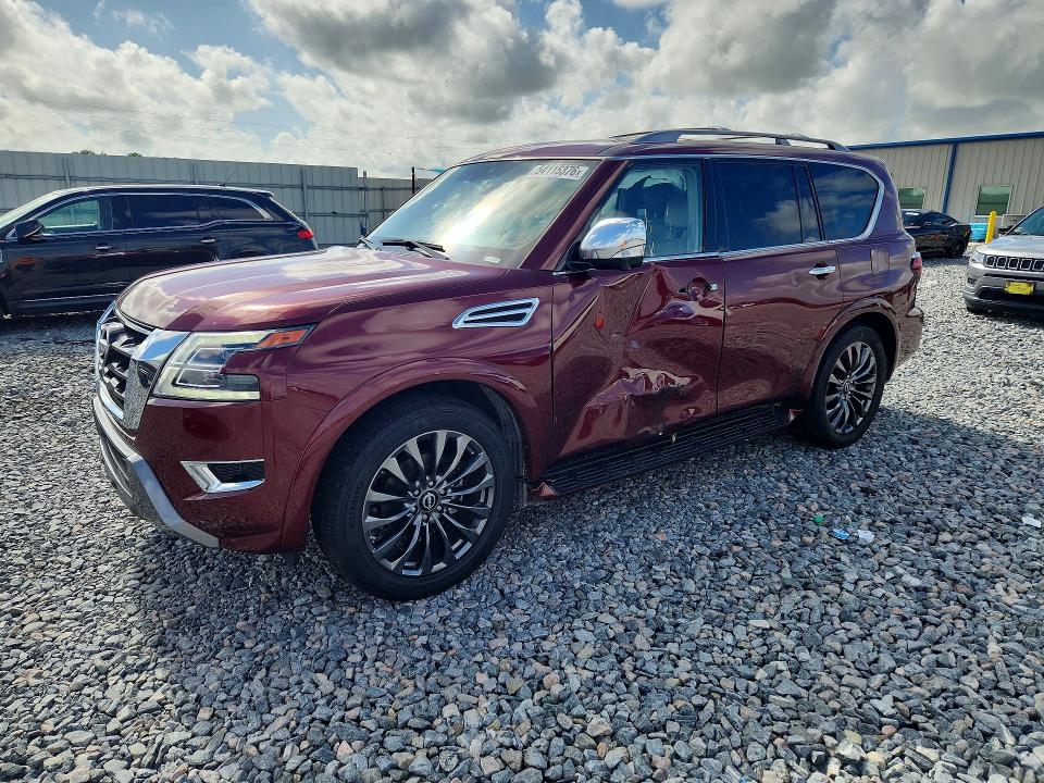2023 Nissan Armada VIN JN8AY2DAXP9401125 COPART salvage auction — SIDE, Fl - Cert Of Title Slvg Rebuildable, sold $15 on 2026-07-31 (photo 1)